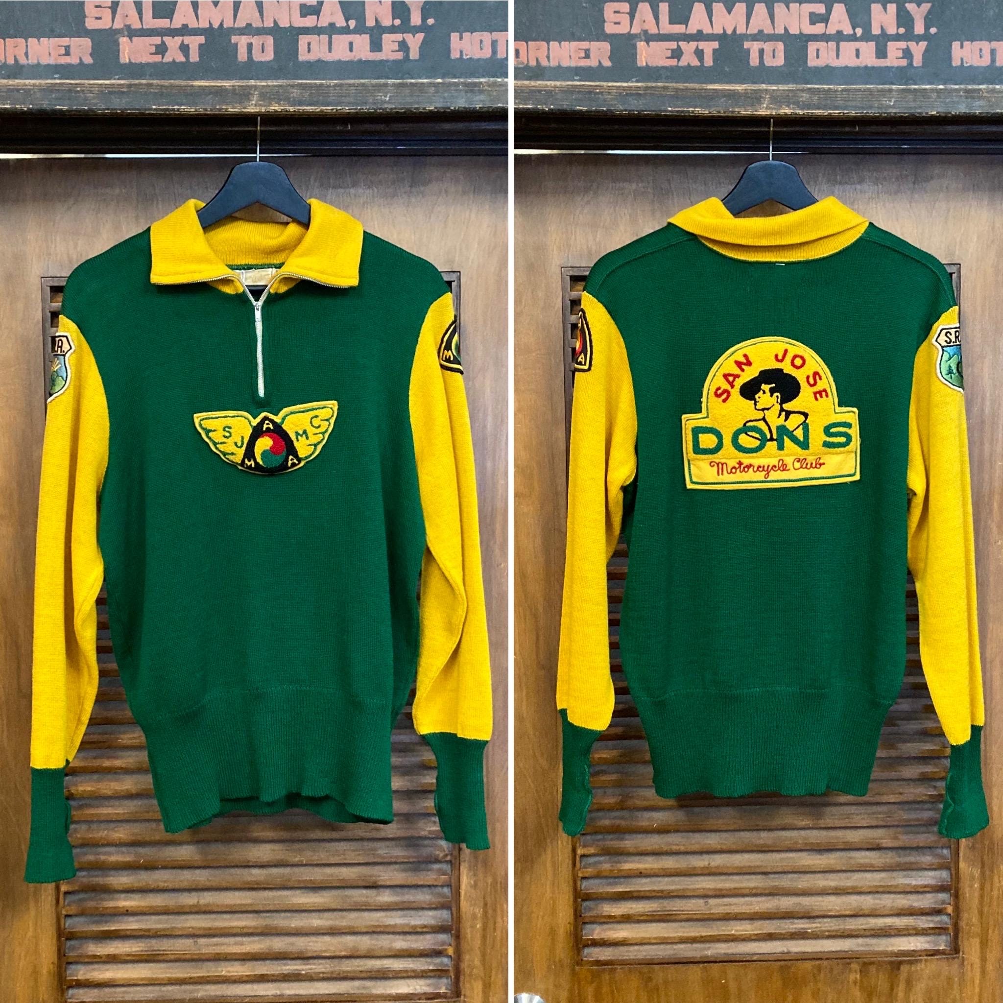 y*n様 50s vintage stadium jumper Vintage 1950's Original San Jose Motorcycle Club Wool AMA Sweater