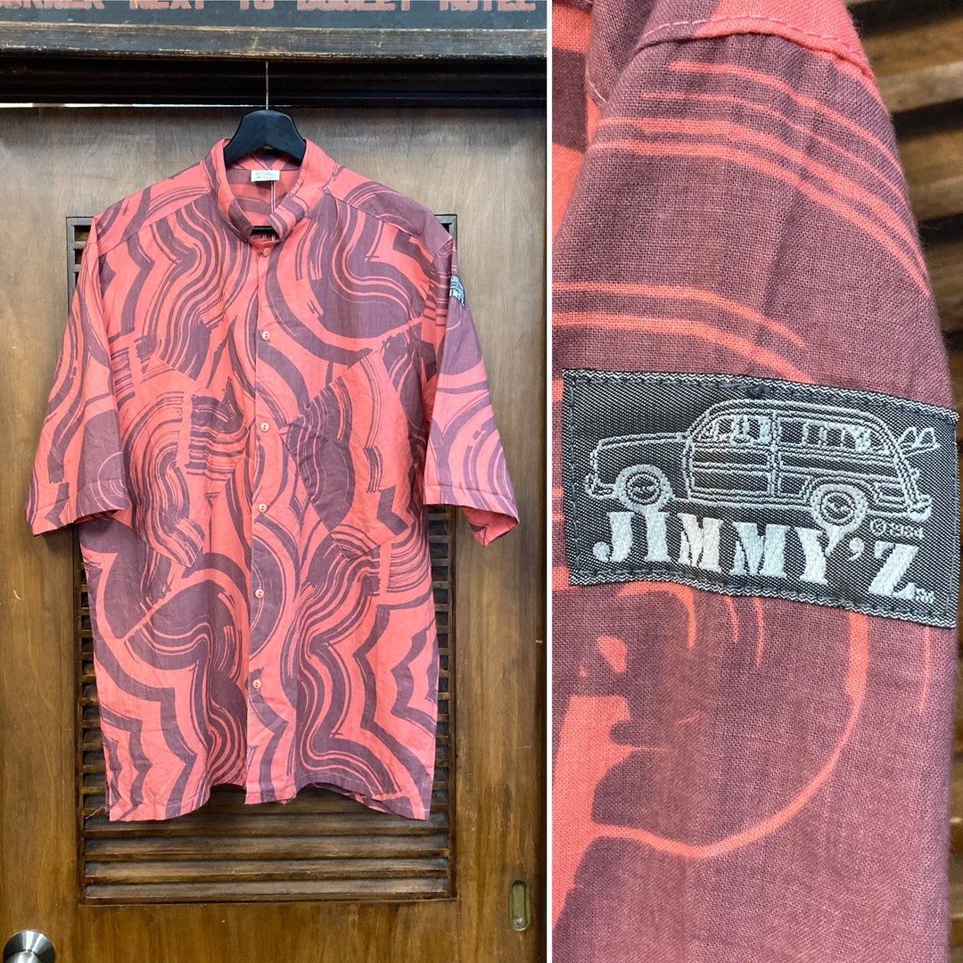 Vintage 1980's Jimmy'z Skater New Wave Cotton Atomic Print Vintage 1980's Jimmy'z Skater New Wave Cotton Atomic Print