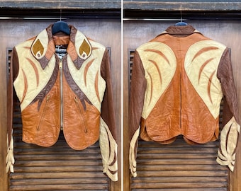 1970年代 イースト ウエスト カリフォルニア レザー ジャケット - Etsy