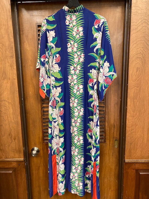 Vintage 1940’s Original Vertical Floral Rayon Pak… - image 9