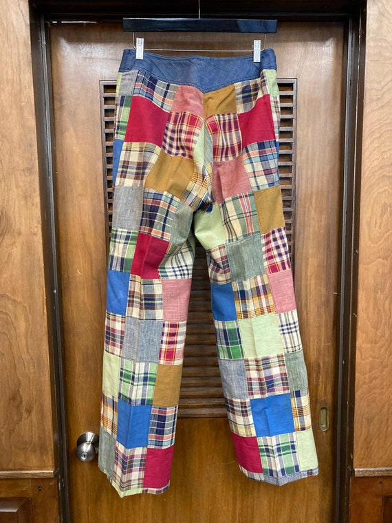 Vintage 1960's Krazy Madras Plaid Mod Glam Patchwork Suit, Vintage