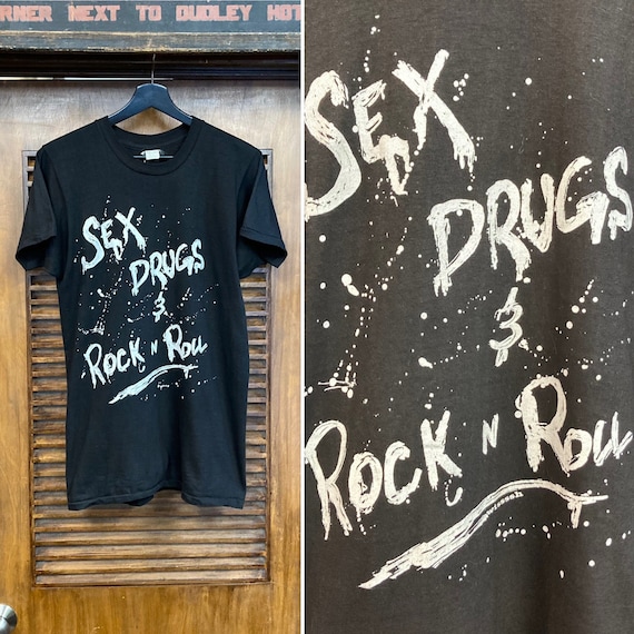 ヴィンテージ 1980 年代「セックス、ドラッグ、ロックンロール