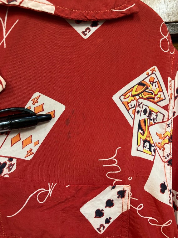 Vintage 1950’s Vegas Gambling Playing Cards Rayon… - image 5