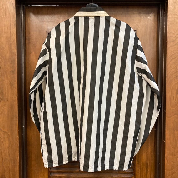 Vintage 1960’s Size XL Referee Stripe Windbreaker… - image 4