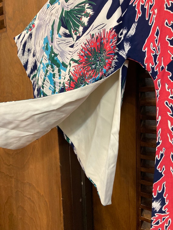 Vintage 1940’s “Malihini” Amazing Vertical Rayon … - image 6
