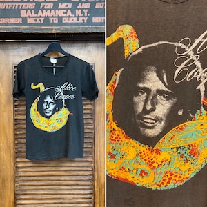 Vintage 1970’s “Alice Cooper” Rock n’ Roll Music Band T-Shirt, Original Tee Shirt, 70’s Vintage Clothing