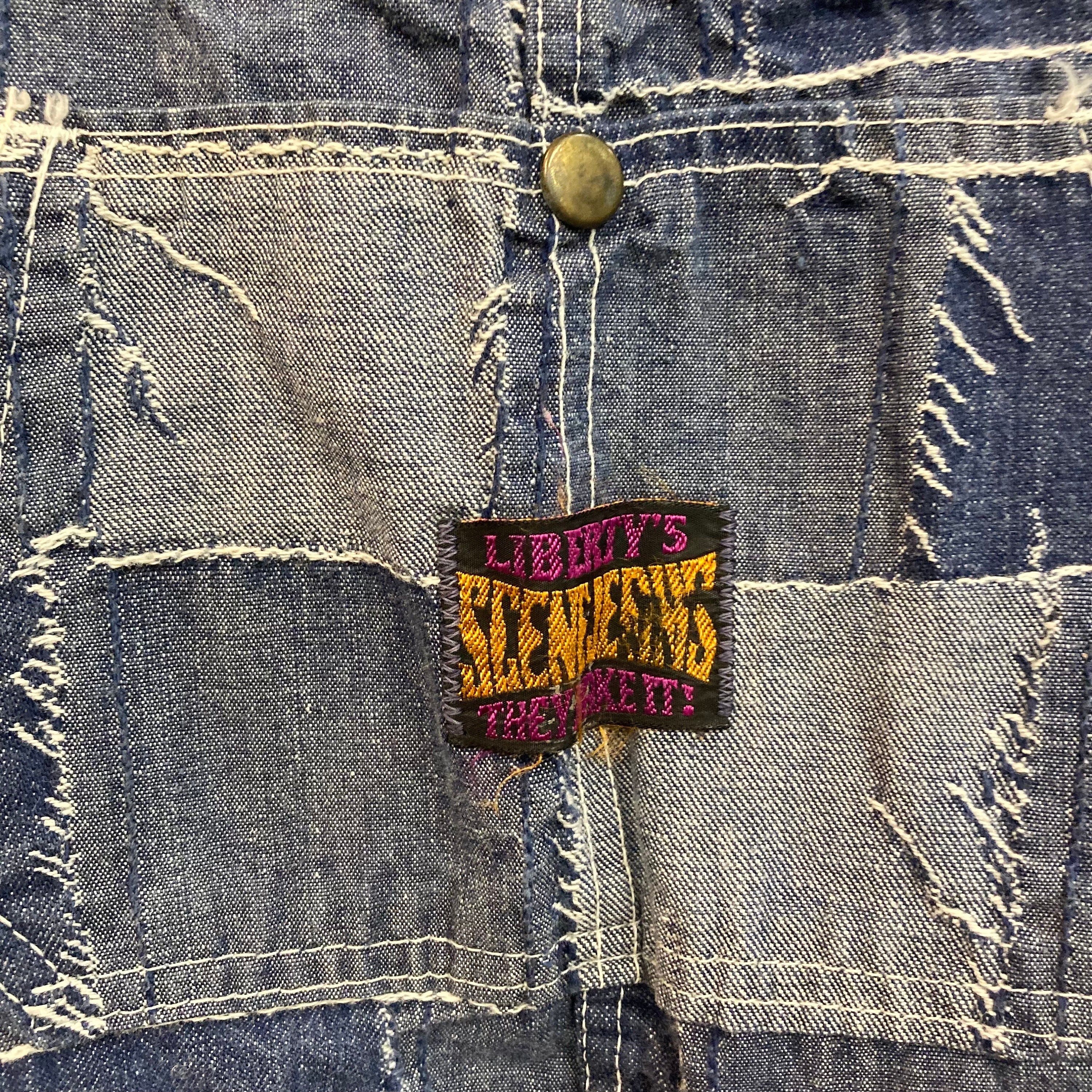 Vintage 1970's W30 “liberty” Denim Flare Patchwork Hippie Vintage 1970's W30 “liberty” Denim Flare Patchwork Hippie