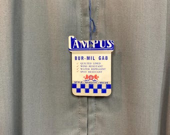 Vintage 1950's -deadstock- “campus” Rayon Gabardine 3/4 Length