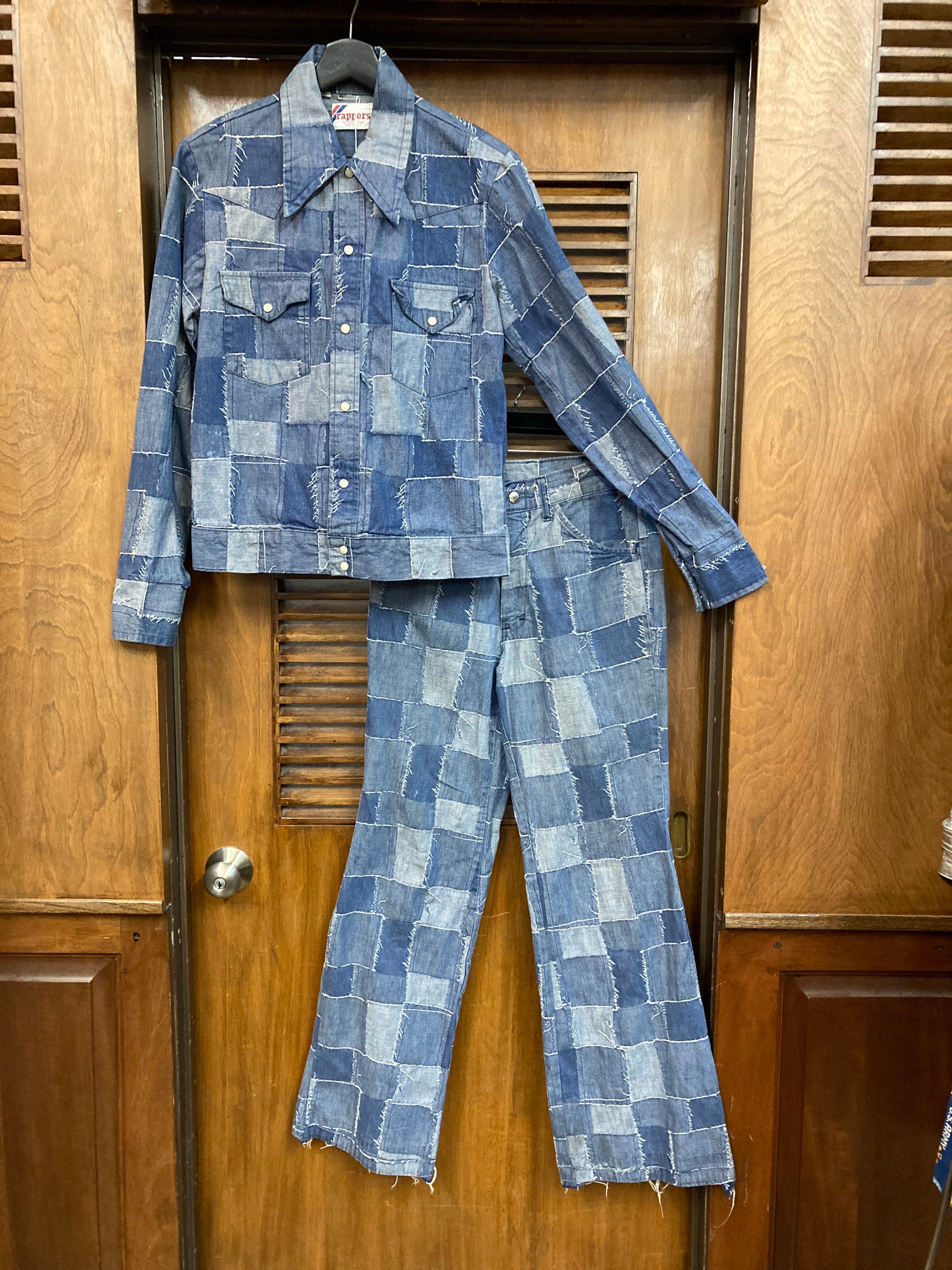 70s〜 Euro vintage patchwork pants 1970's Reworked Vintage Patchwork Euro Pant