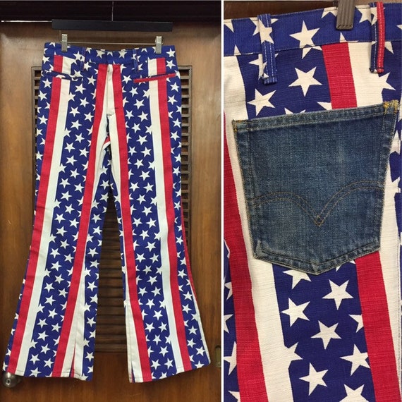 Vintage 1960’s Stars and Stripes Flare Pants with