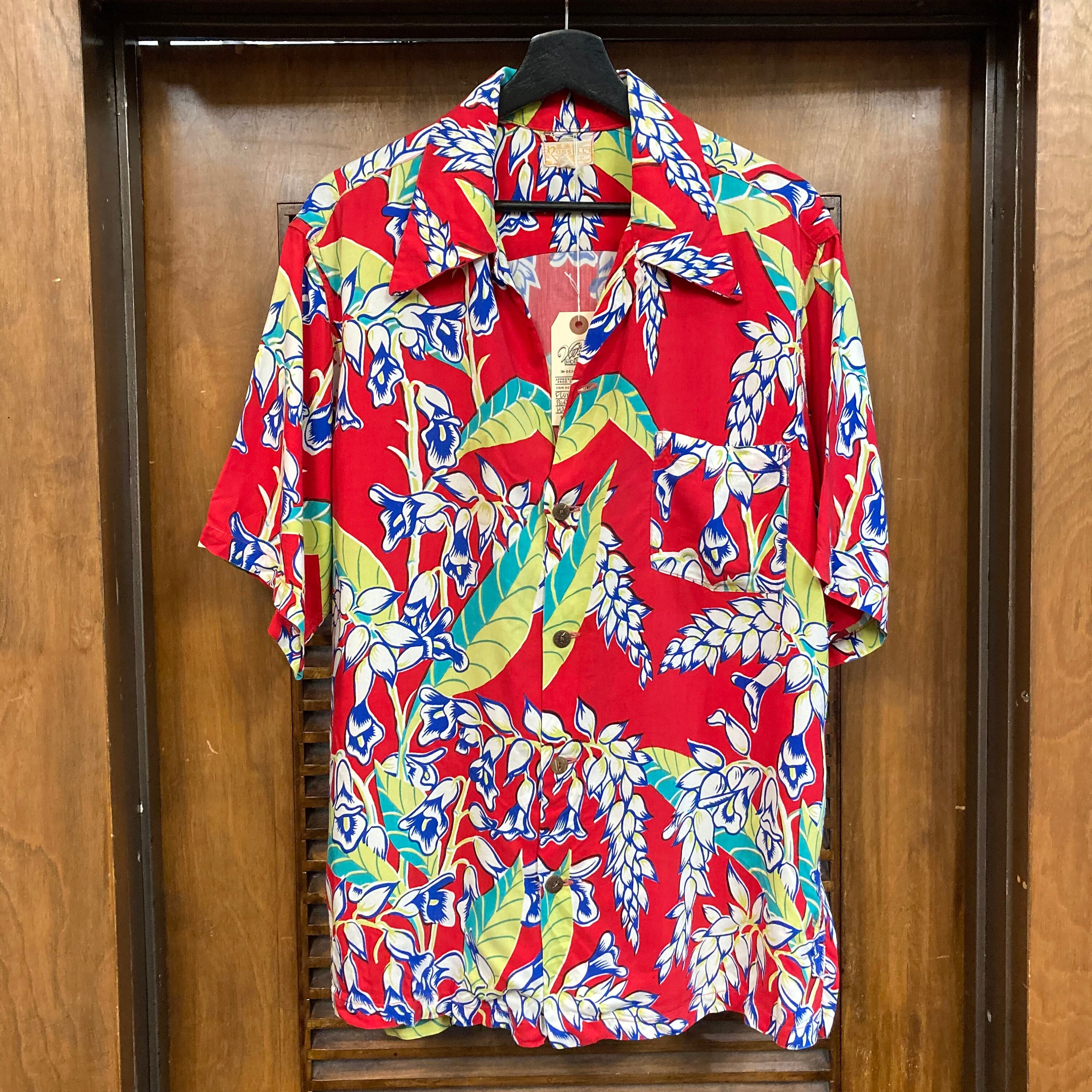 CSA St. Louis Cardinals Tan Hawaiian Button Up Shirt Size L Vintage WRINKLED