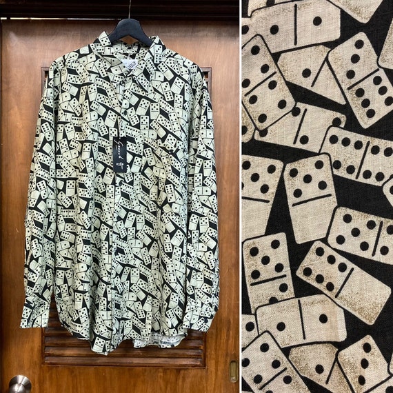 Vintage 1990s Size XL goouch Label Atomic Domino Print - Etsy Israel