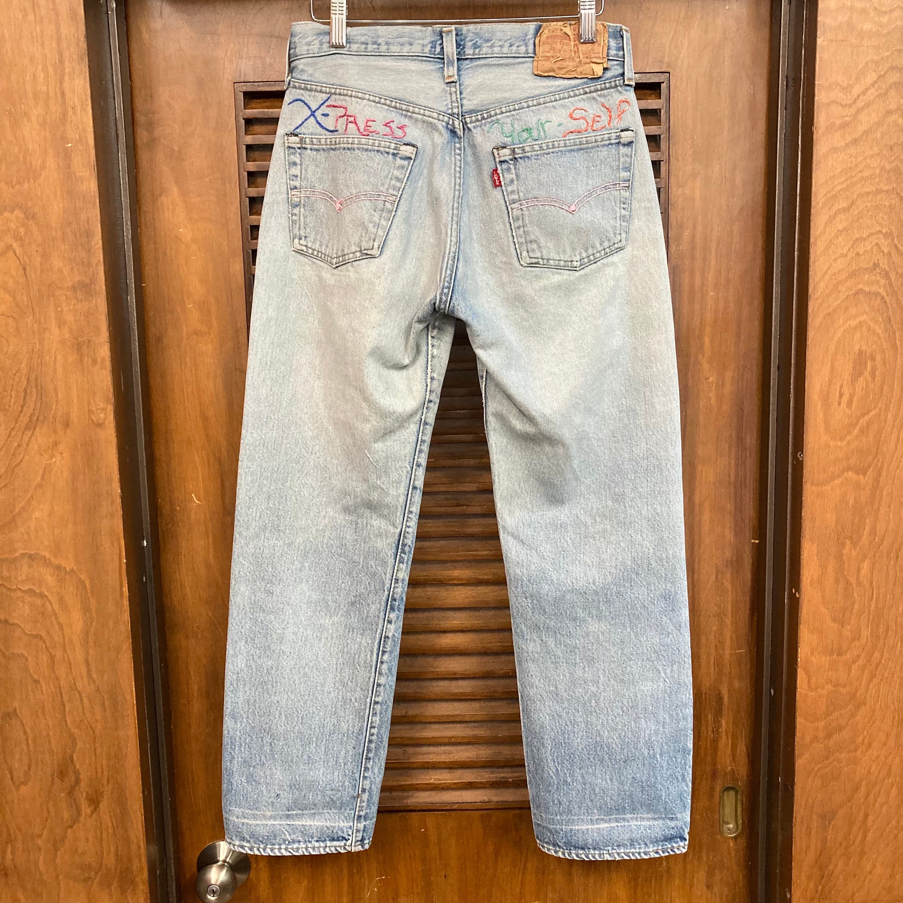 パンツ LEVI'S 501 1970-80s Vintage OVERDESIGN Levis 501 VTG 70s SS Deadstock Redline Selvedge Jeans XX 1966