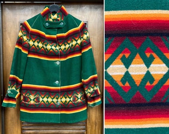 Vintage 1920’s “Pendleton” Chimayo Southwest Wool Toboggan Jacket, 20’s Vintage Clothing