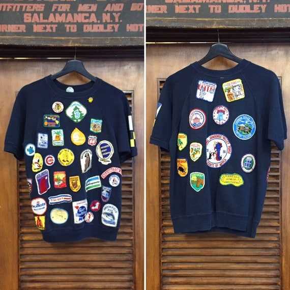 Vintage 1970’s All Over Patches On Short Sleeve Sw