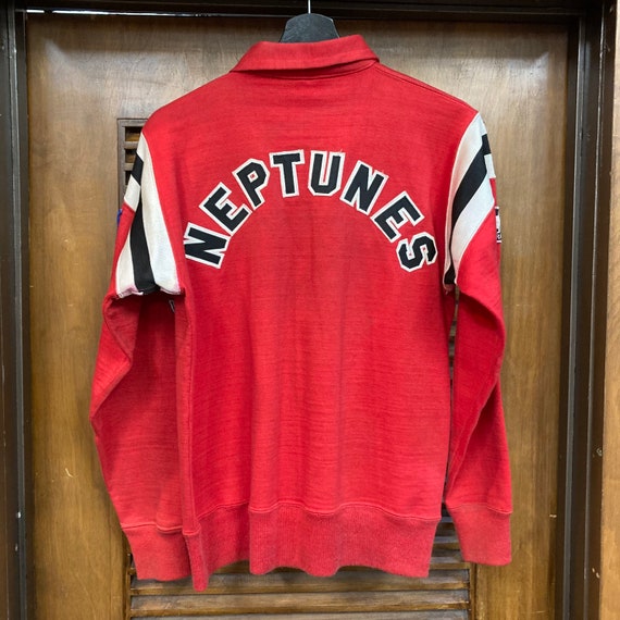 Vintage 1960’s “Neptunes” Swim Team Half-Zip Jers… - image 4