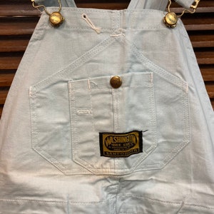 Vintage 1960s Deadstock Dee Cee Sky Blue Mod Cotton Denim Jeans Overalls, W31 L32, Never Worn, 60s Vintage Clothing image 9