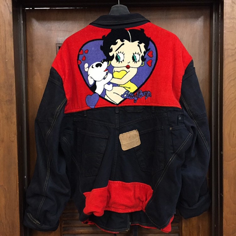 Vintage 1980s too Cute Label Betty Boop Design Patchwork Jacket, Vintage Denim, Terry Cloth, Novelty, Cartoon, Vintage Clothing - Etsy Vintage 1980s too Cute Label Betty Boop Design Patchwork Jacket, Vintage Denim, Terry Cloth, Novelty, Cartoon, Vintage Clothing - Etsy