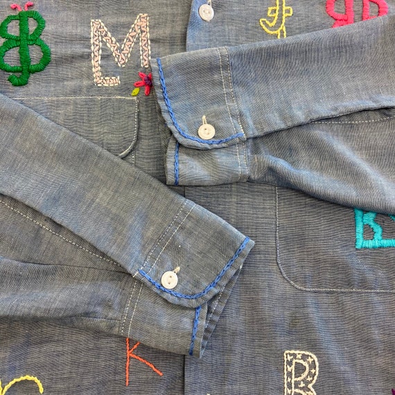 Vintage 1970’s Chambray “Ranch Brandings” Western… - image 7