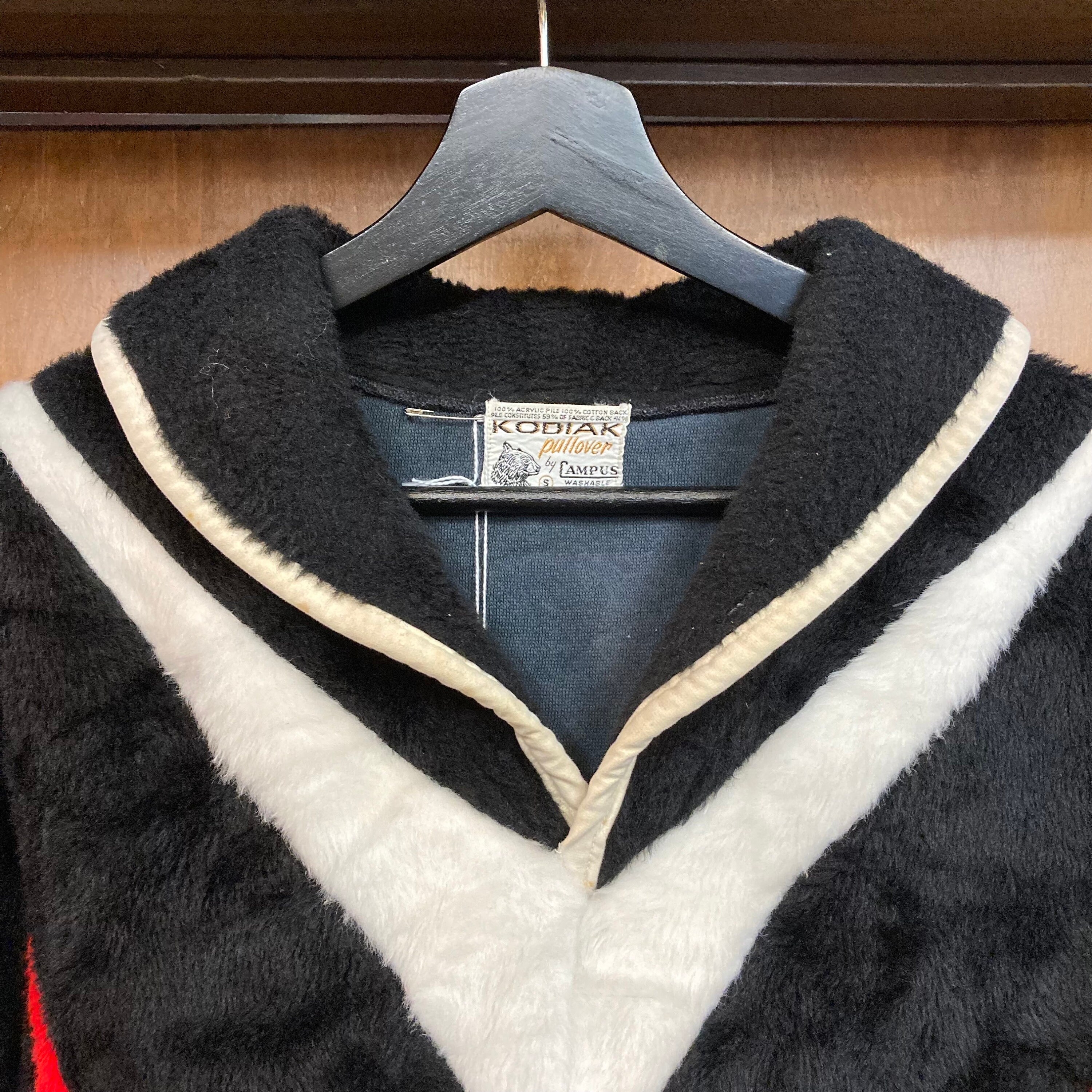 50s 60s コディアック CAMPUS ビンテージ ヴィンテージ Vintage 1960's Jet Black “campus Kodiak” Chevron Mod Fake