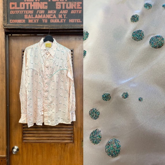 Vintage 1970's Jizz Glamrock Glitter Bubble Wester