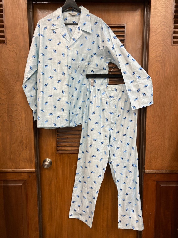 Vintage 1950's Deadstock Atomic Pattern Cotton Rockabilly PJ