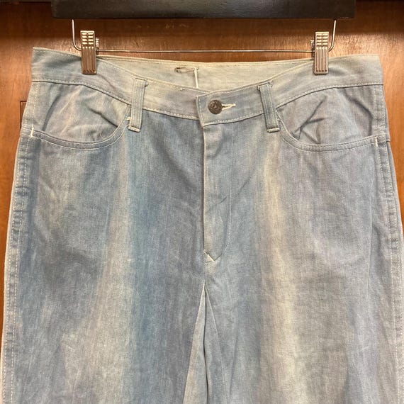 Vintage 1970’s w32 “Faded Glory” Tiger Flocked De… - image 4