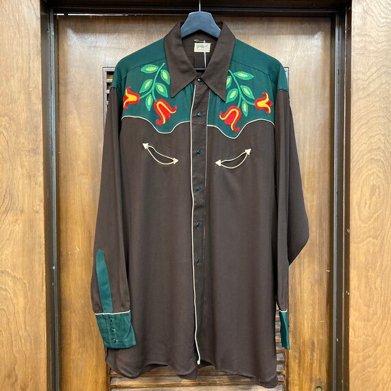 Vintage 1940’s Size XL Two-Tone Western Cowboy Ro… - image 3