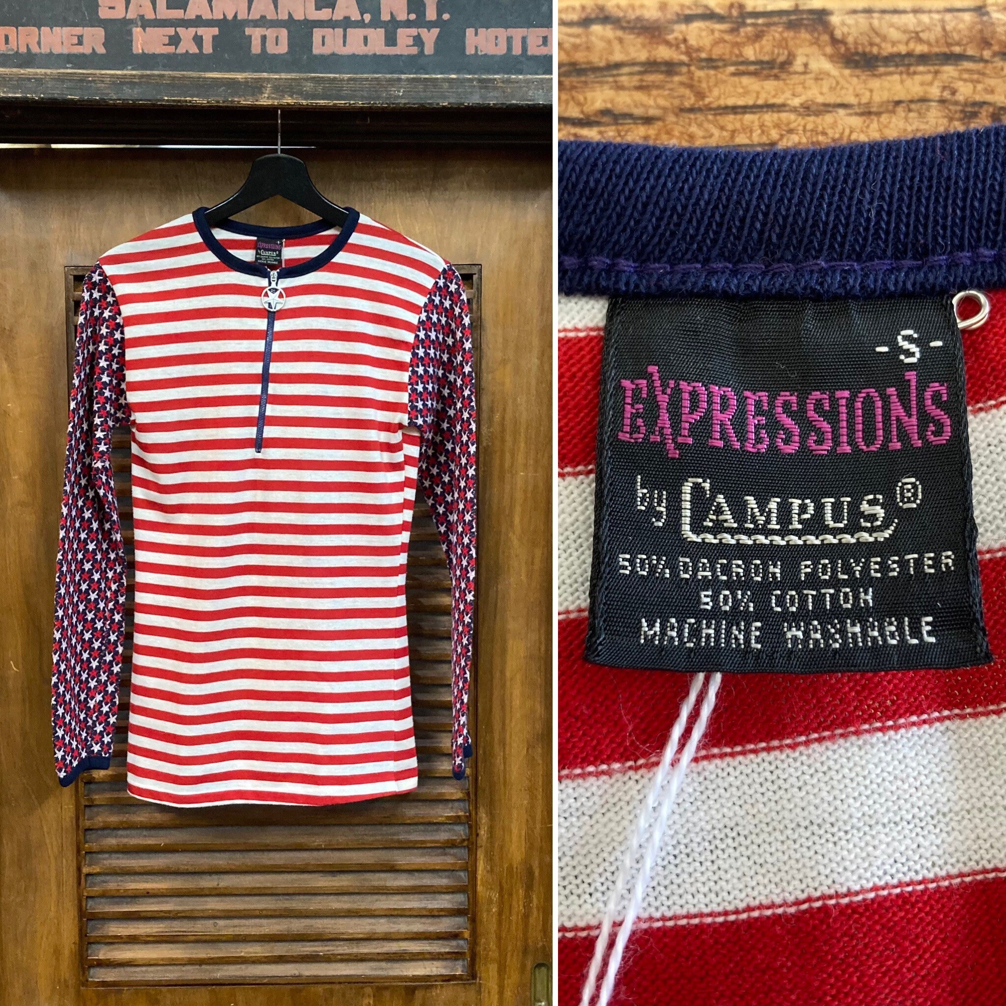 Vintage 1960s campus Hippie Mod Stars X Stripes Knit Pop Art Henley Zip Long Sleeve Rare Style T-shirt, 60s Tee Shirt, Vintage Clothing - Etsy Vintage 1960s campus Hippie Mod Stars X Stripes Knit Pop Art Henley Zip Long Sleeve Rare Style T-shirt, 60s Tee Shirt, Vintage Clothing - Etsy