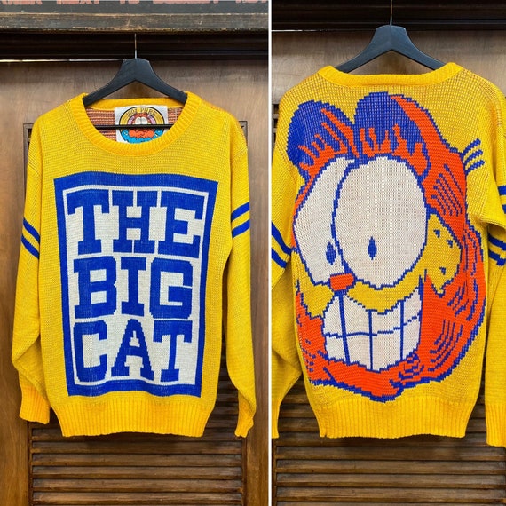 Vintage 1980's Garfield Pop Art Cartoon Sweater The Big Cat, 80's New Wave, Vintage New Wave, Vintage Comic, Vintage Clothing