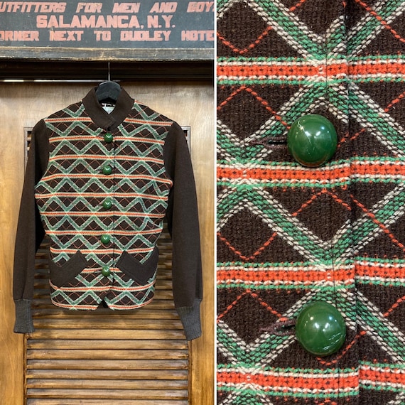 Vintage 1930’s Two-Tone Wool Jacket “Bradley” Labe