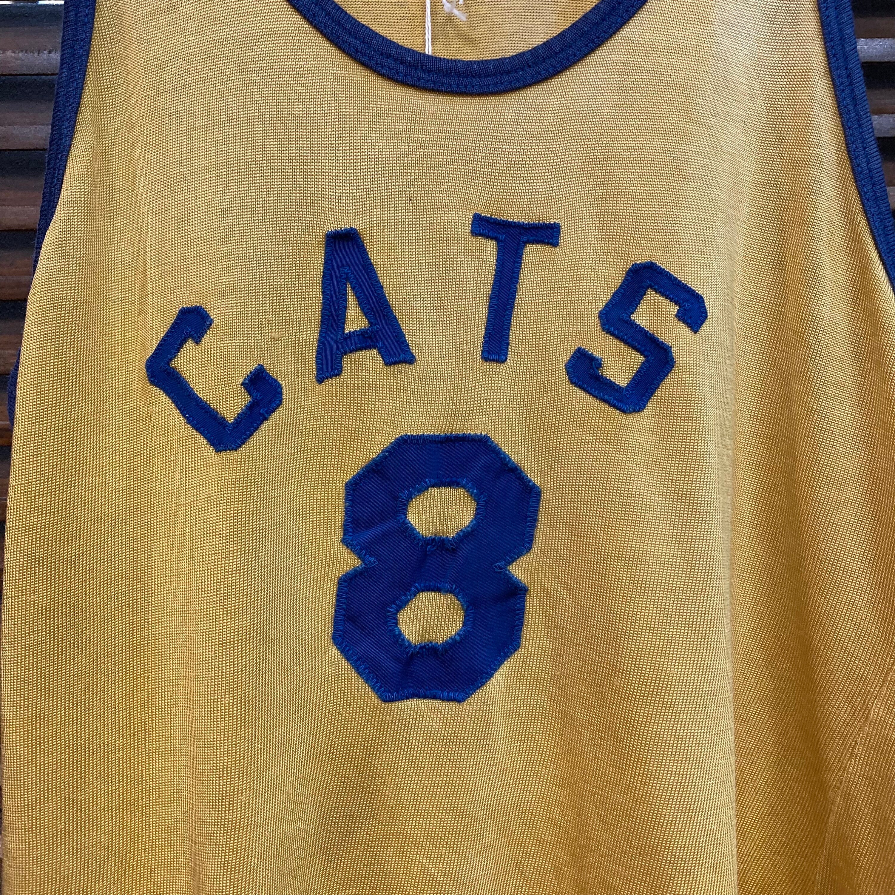 Vintage 1950's “cats” Number 8 Durene Athletic Sports Jersey Tank