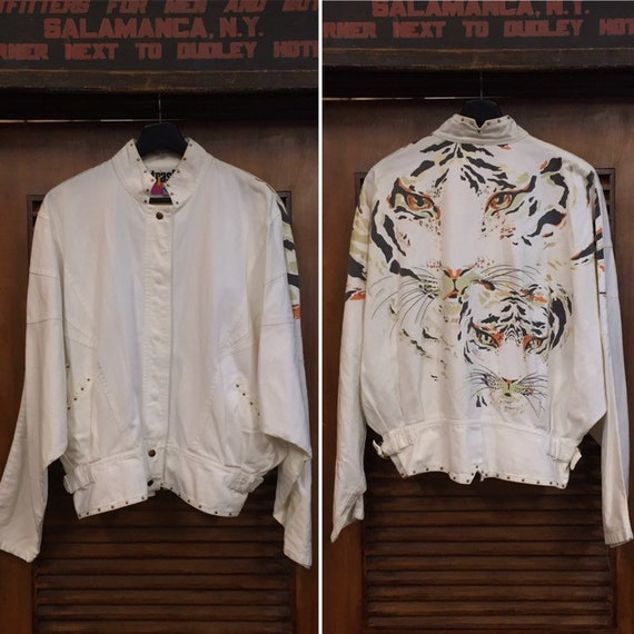 Vintage 1980’s Batwing Style Tiger Print New Wave