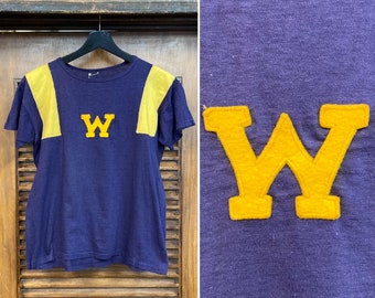 Vintage 1930’s University of Wisconsin Sports Tee Shirt, 30’s T Shirt, 30’s Jersey, 30’s Varsity, Vintage Clothing