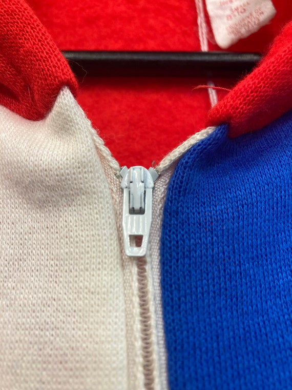 Vintage 1960’s Mod Color Block Hooded Sweatshirt … - image 4