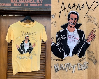 Vintage 1970's Happy Days / the Fonz Personalized Artwork Tee