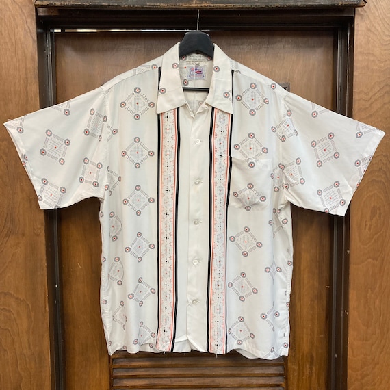Vintage 1950's Size L “duke Kahanamoku” Atomic Rayon