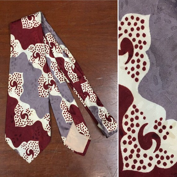 Vintage 1940’s Necktie, Atomic Swirl Pattern, 1950