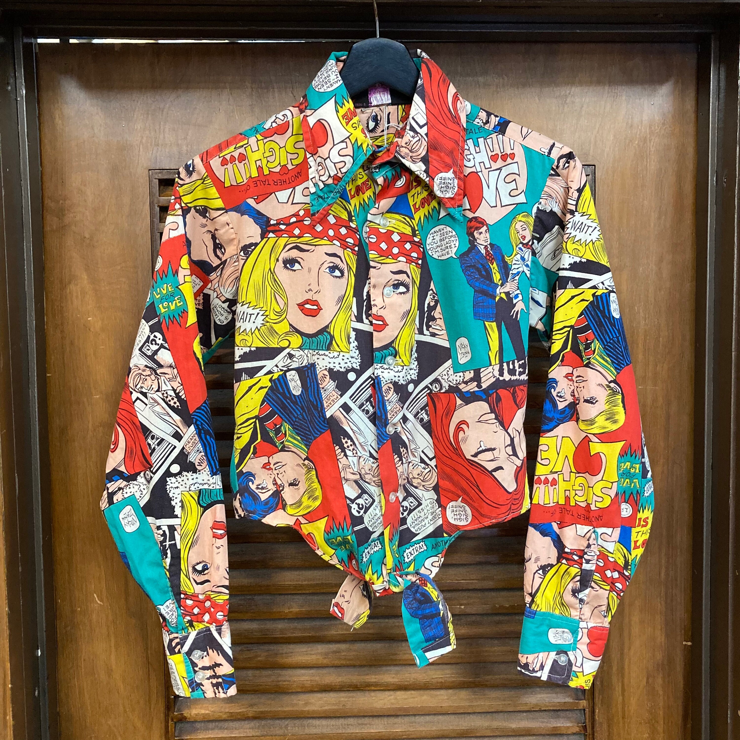 Vintage 1960's “campus” Nicky Zann Comic Book Art Mod Waist-tie