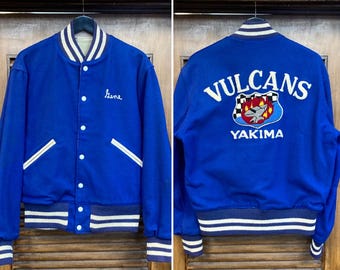 Vintage 1950’s “Vulcans” Car Club Hot Rod Wool Rockabilly Jacket, Original, 1950’s Jacket