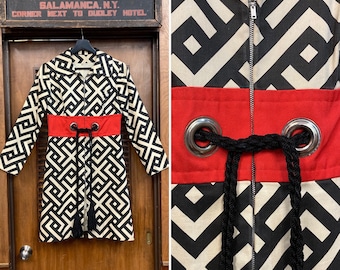 Vintage 1960’s Oscar De La Renta Mod Op Art Designer Jacket Coat, Vintage 1960’s Coat, Mod Style, Vintage Designer, Oscar De La Renta
