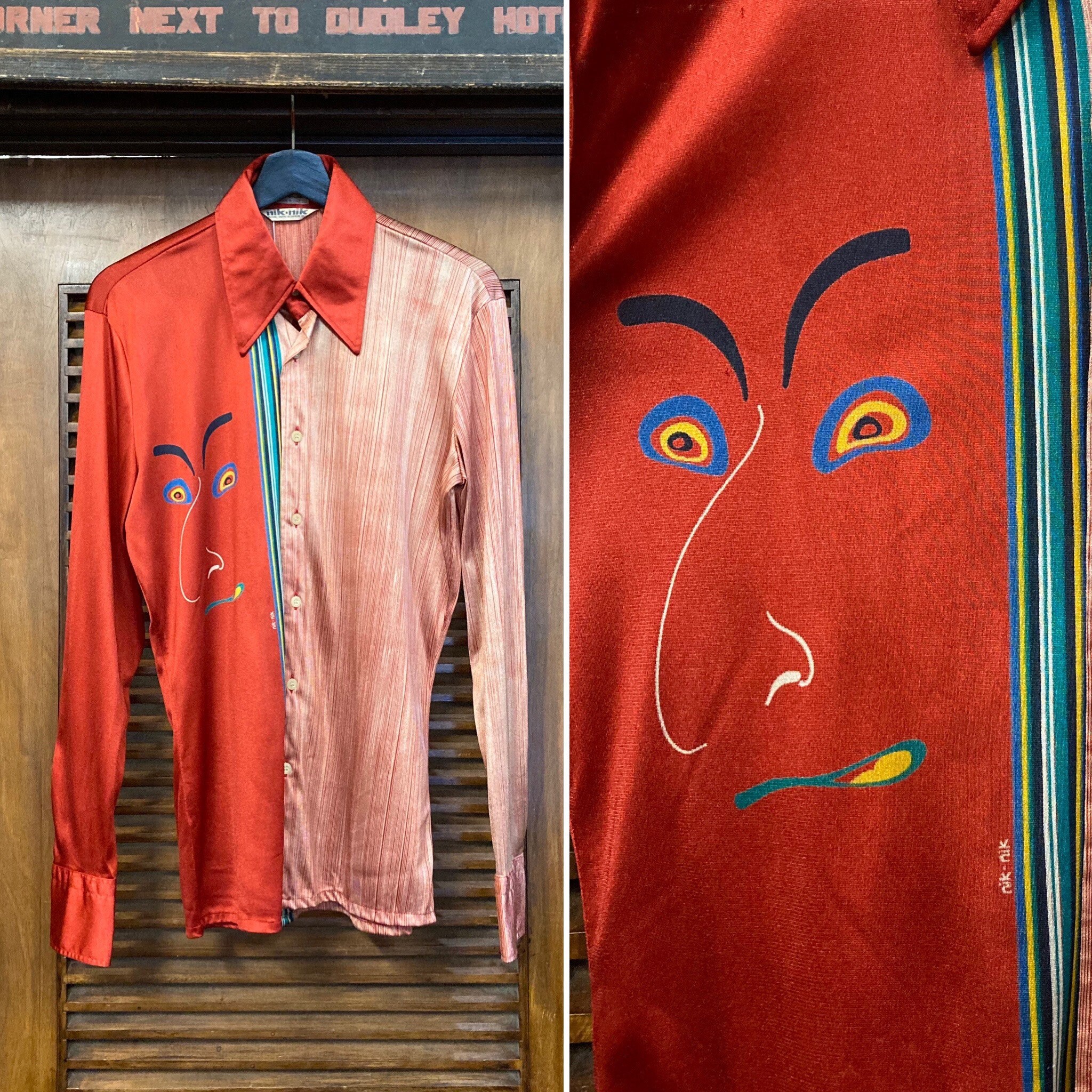 Vintage 1970s nik Nik Label Japanese Kabuki Disco Polyester - Etsy