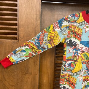 Vintage 1970s Superhero Action Comics Superman Pop Art Long Sleeve T-Shirt, 70s Tee Shirt, Vintage Clothing image 5