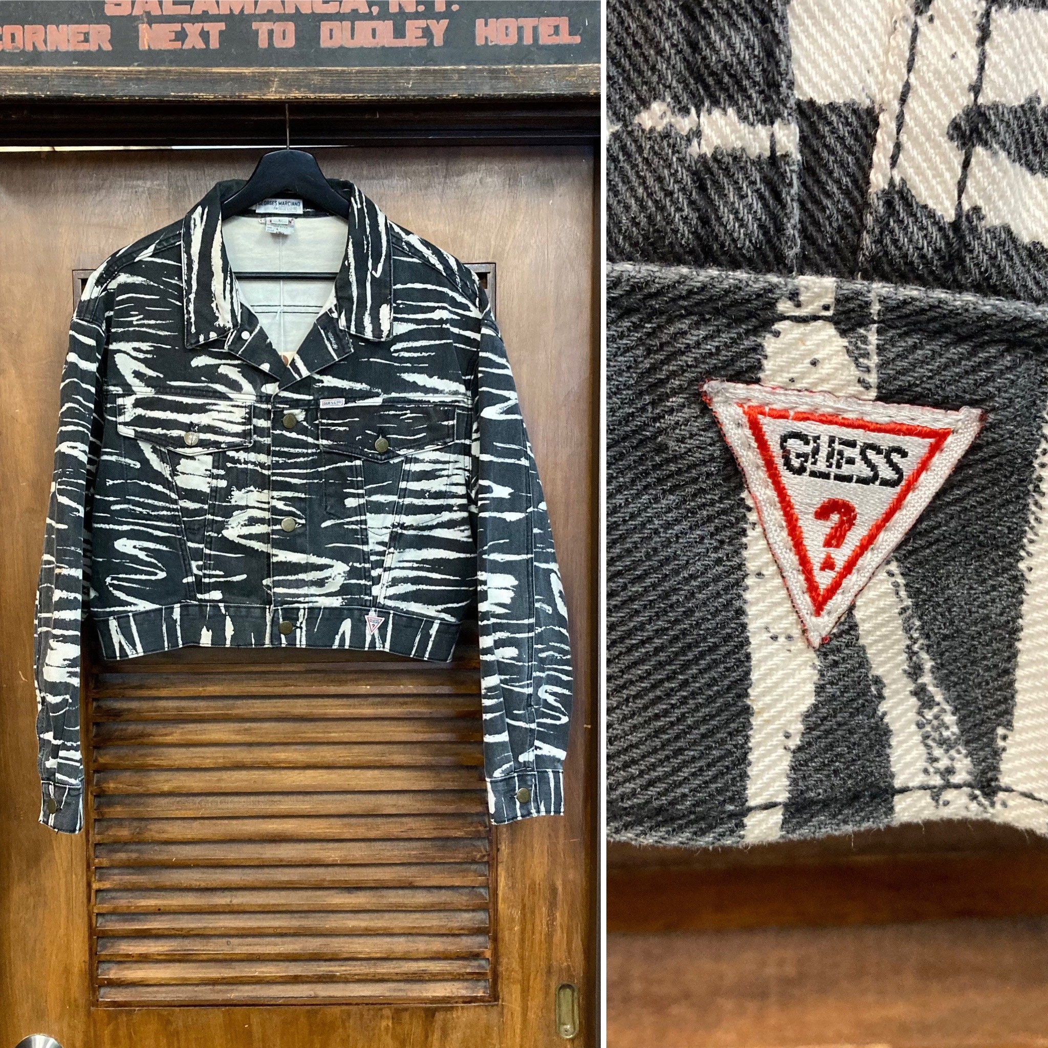 Vintage 1980s guess Zebra Animal Print Denim Cropped New Wave Cotton Jacket, 80s Trucker Jacket, 80s Jean Jacket, Vintage Clothing - Etsy Vintage 1980s guess Zebra Animal Print Denim Cropped New Wave Cotton Jacket, 80s Trucker Jacket, 80s Jean Jacket, Vintage Clothing - Etsy