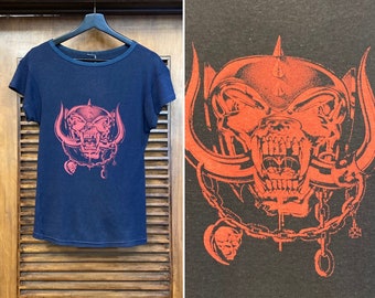 Vintage 1970’s Motörhead Rock Band T Shirt Original, 70’s Band Tee Shirt, 70’s Graphic Tee, 70’s Shirt, 70’s Rock, Vintage Clothing