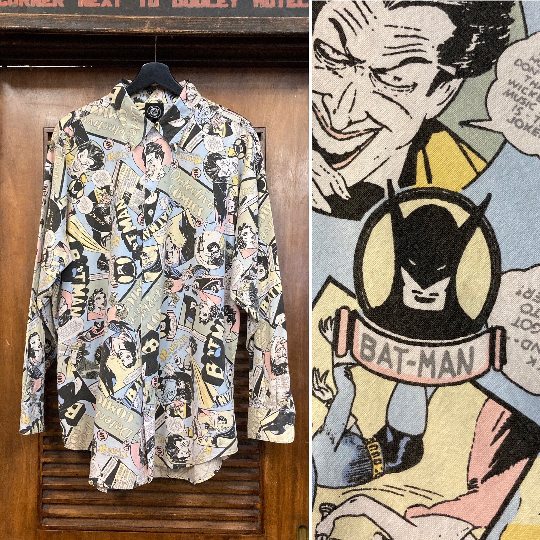 90s BATMAN TM&DC Comics(s15) ポロシャツ USED Vintage 90s Batman The Animated Series T Shirt Vtg 1993 DC Comics