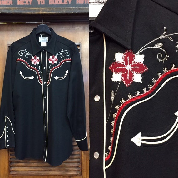 Vintage 1970’s “H Bar C” Western Cowboy Long Sleev