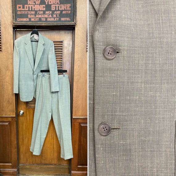 スーツ 50's style Fleck Nep Homespun Setup VINTAGE 1950s MENS GREY Fleck Suit Gentry by Pennys - Etsy