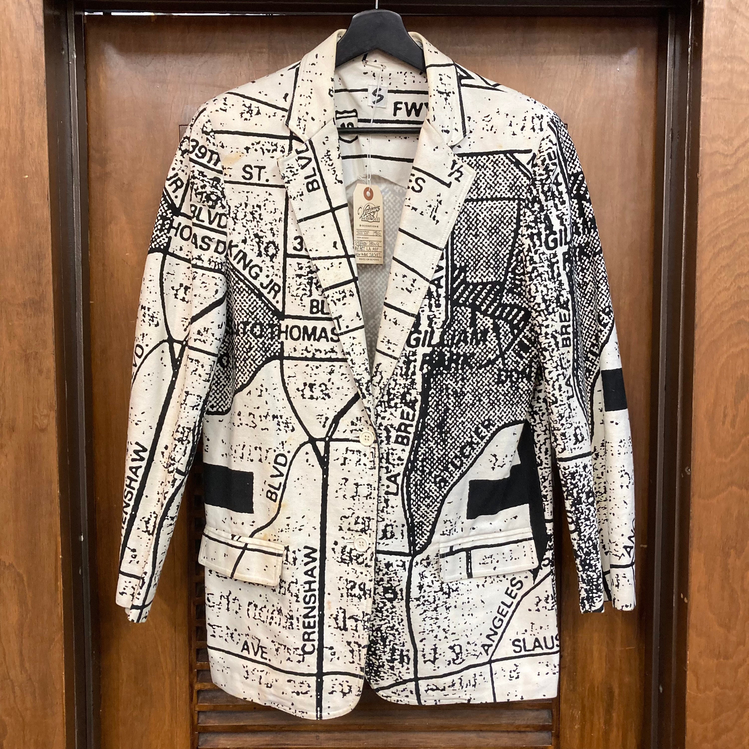 Vintage 80's Stephen Sprouse All over Print South Central LA Jacket