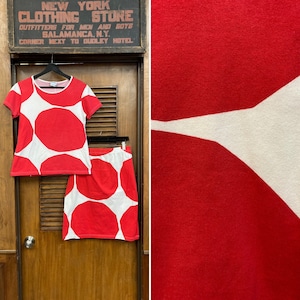 Vintage 1980’s Marimekko 1960’s style Mod Two Piece Set, Vintage Two Piece, Skirt Set, Vintage Marimekko, Mod Outfit, 1980’s does 1960’s